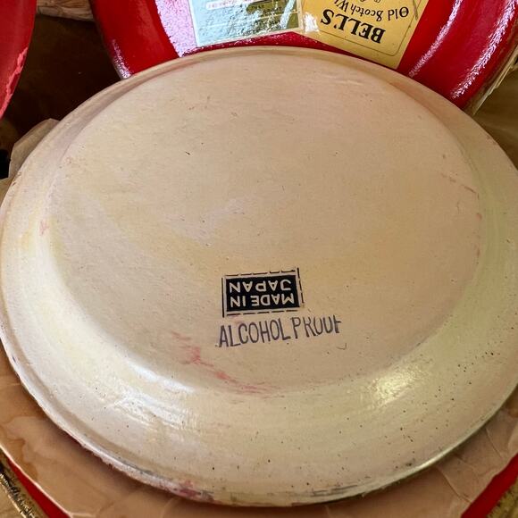 Red Coaster Set in Box: Made in Japan: Vtg - Picture 6 of 8